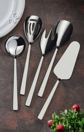 Hermia Set de Servicio Sos5 de 5 Piezas en Acero Inoxidable Plateado